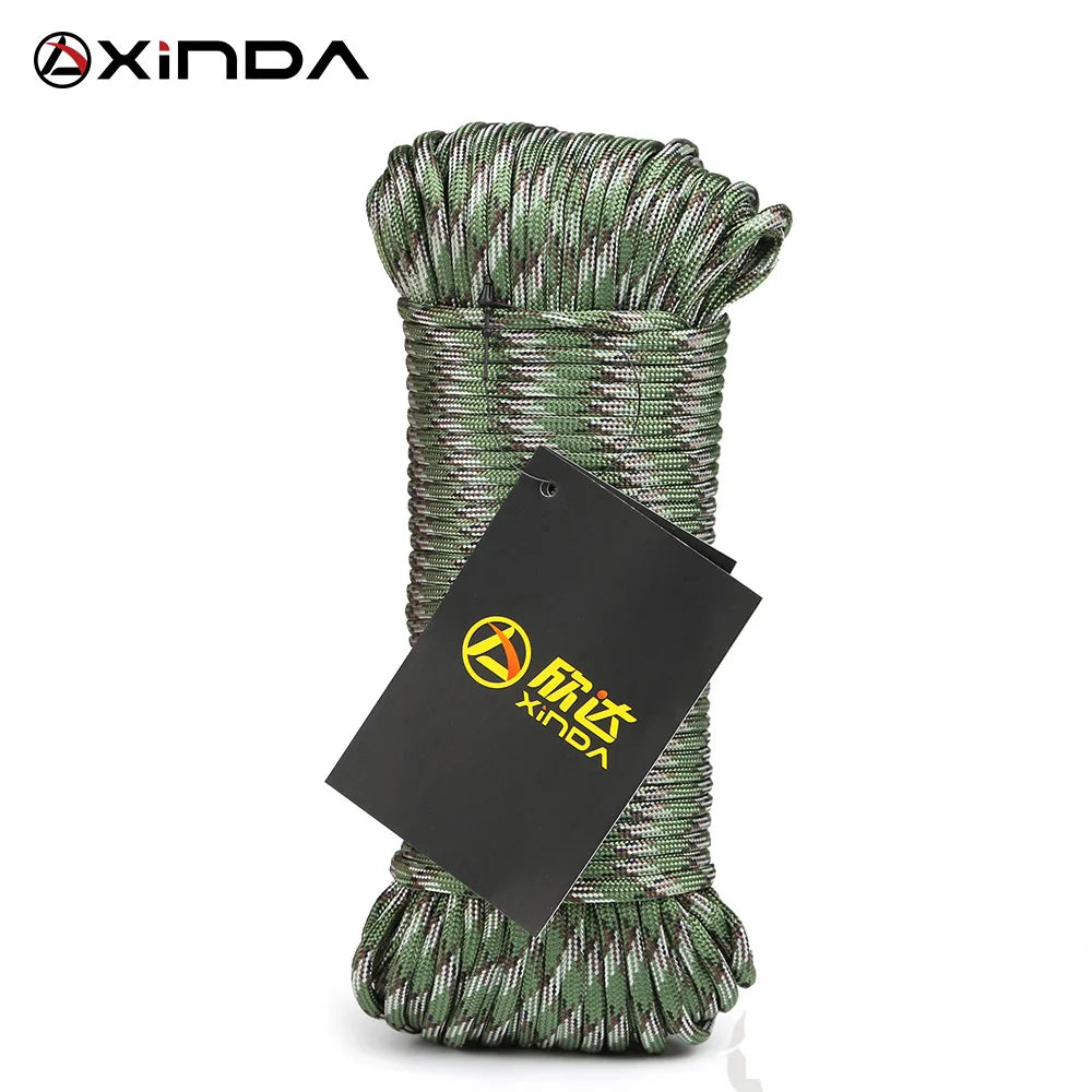 Xinda Catch Rope Mountaineering &ndash; 9 Core Life Saving Rope Camouflage-50m