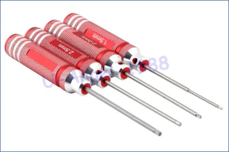 RC Tools 4 pcs Hex Screw Driver Set Titanium Plating Hardened 1.5 2.0 2.5 3.0mm Screwdriver for Helicopter Toys by InterCyprus Trading Ltd