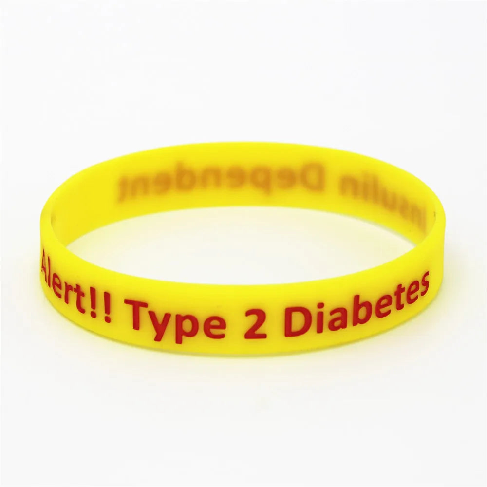 SH060 Diabetic Medical Alert Bracelet - Silicone Wristband