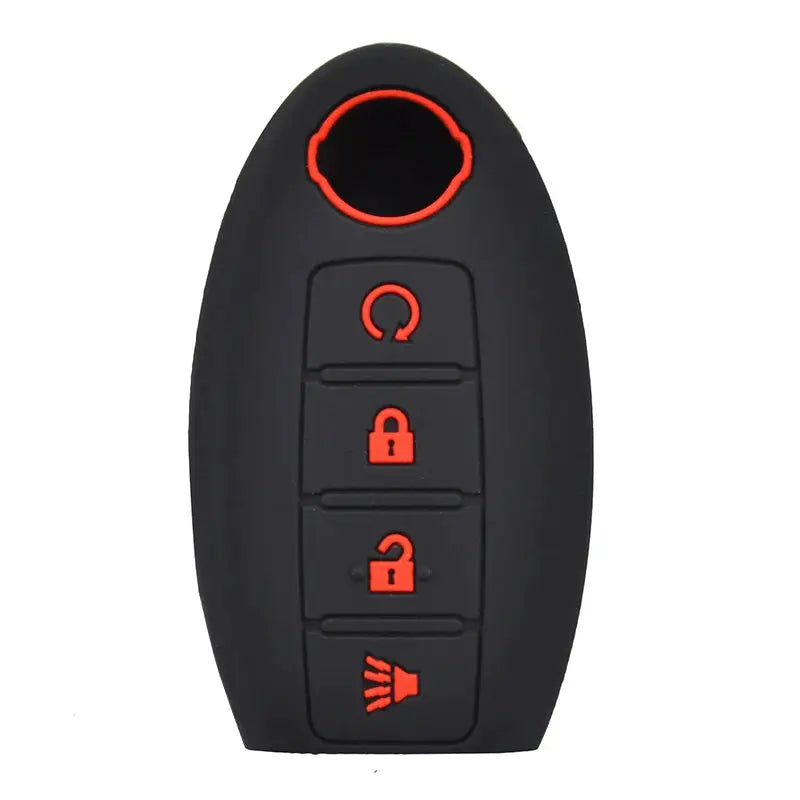 Silicone Car Key Case For Nissan Altima Maxima Murano Rogue Sentra Versa Titan Cover Keyless Remote Fob Shell 4 Button Protector by InterCyprus Trading Ltd