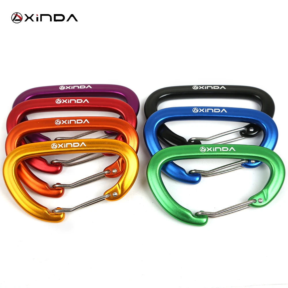 XINDA 16kN Carabiner Clip D Shape Screw Gate Lightweight