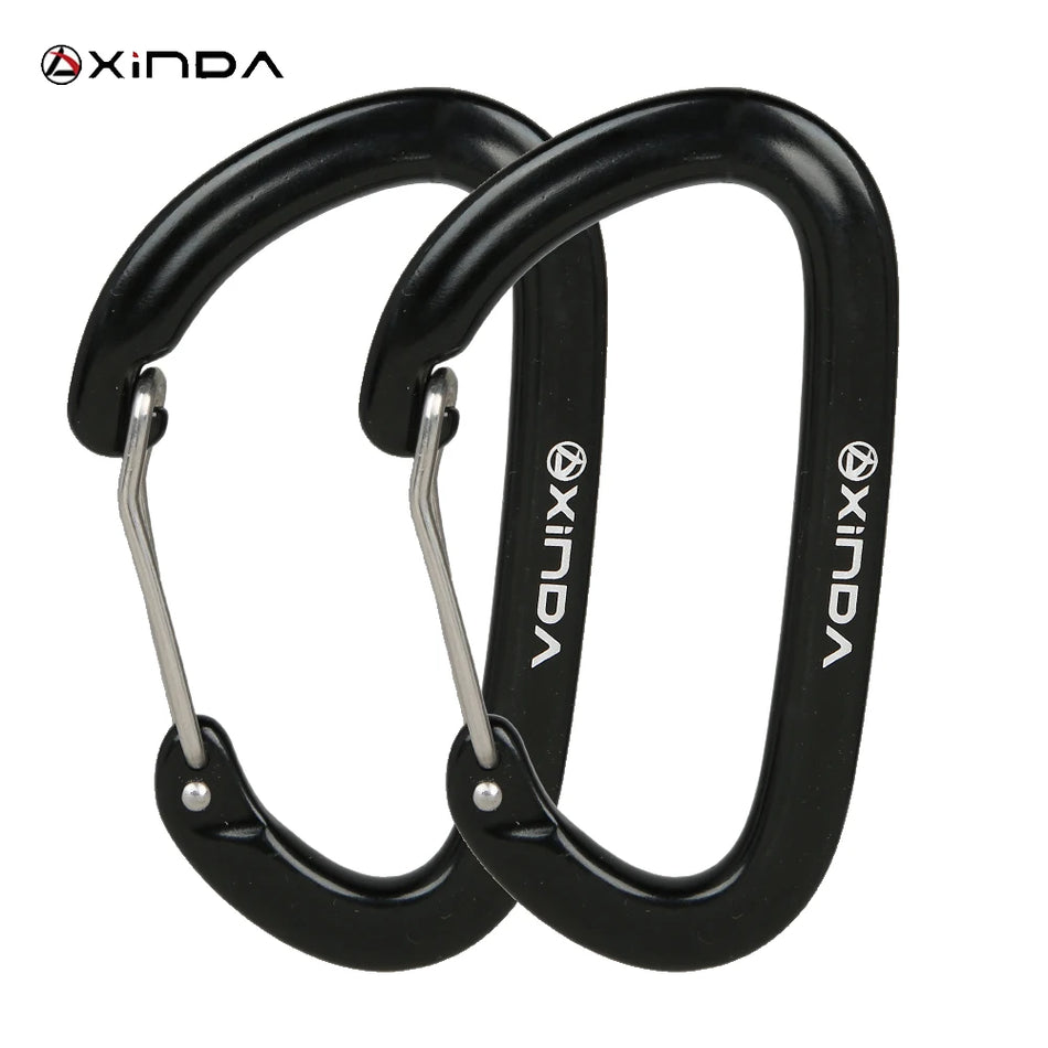 XINDA 16kN Carabiner Clip D Shape Screw Gate Lightweight