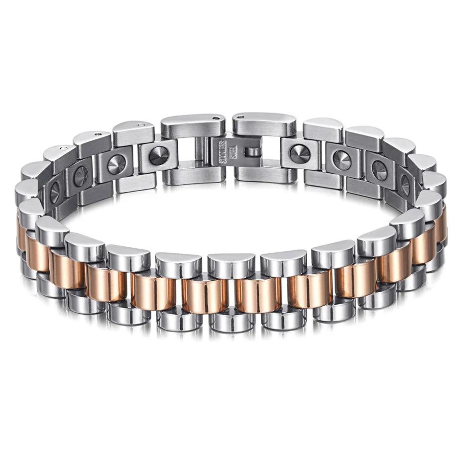 RainSo 99.999% Pure Germanium Magnetic Bracelet for Couples Women Bracelet
