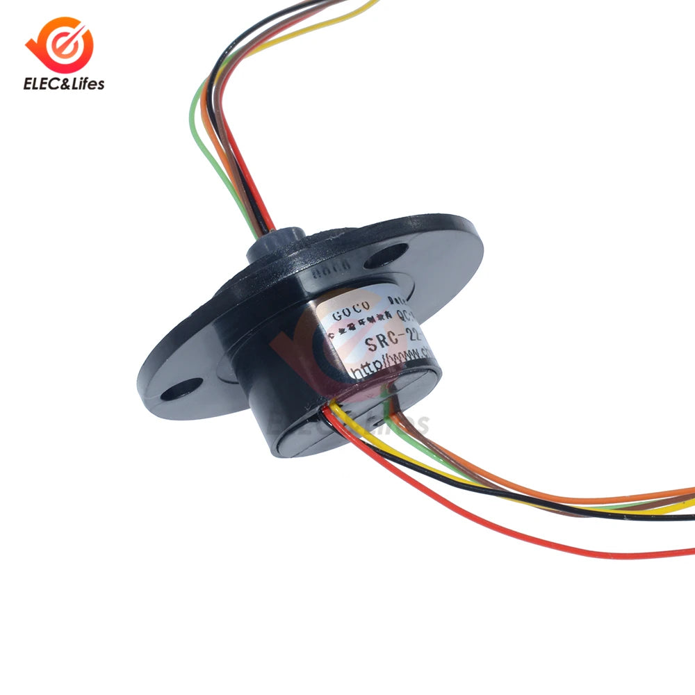 6 Wire Capsule Slip Ring - AC 220V 240V Compatible Version