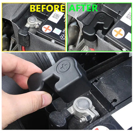 For VW Arteon Beetle A5 Scirocco Sharan Caddy 2012-2018 Car Battery Cathode Positive Electrode Pole Protector Cover Cap Tray by InterCyprus Trading Ltd