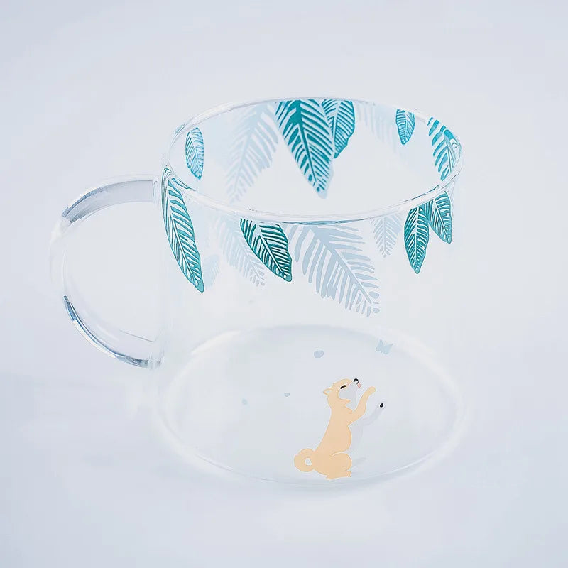 Creative Killer Whale Glass Mug 350ml - Heat Resistant Shiba Inu 320ml / 280-500ml