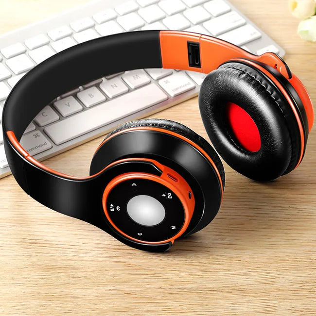 AYVVPI Bluetooth 5.0 Headphones With Mic &ndash; 20h Battery Life orange