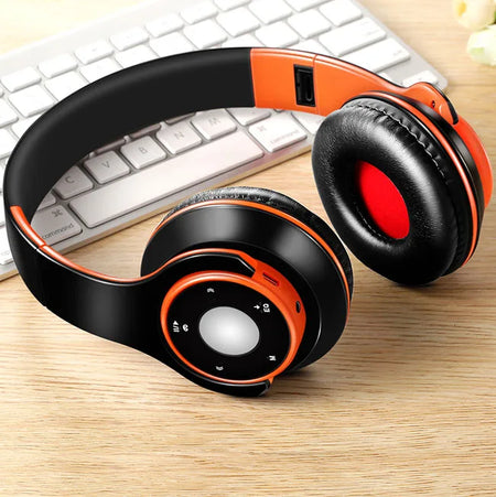 AYVVPI Bluetooth 5.0 Headphones With Mic &ndash; 20h Battery Life orange