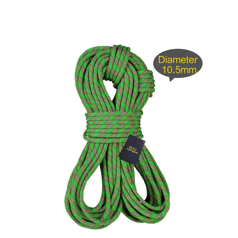 XINDA 9.8mm 10.5mm Rock Climbing Dynamic Rope - Ultra Strong Green-10meter