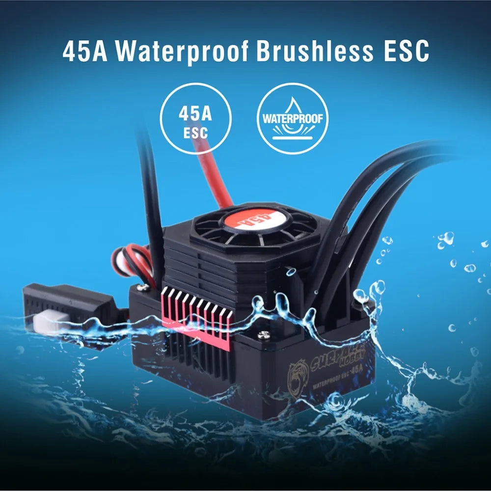 Waterproof 25A 35A 45A 60A 80A 120A 150A ESC Brushless Senseless Speed Controller T / XT60 Plugfor 1/8 1/10 1/12 1/20 RC Car by InterCyprus Trading Ltd