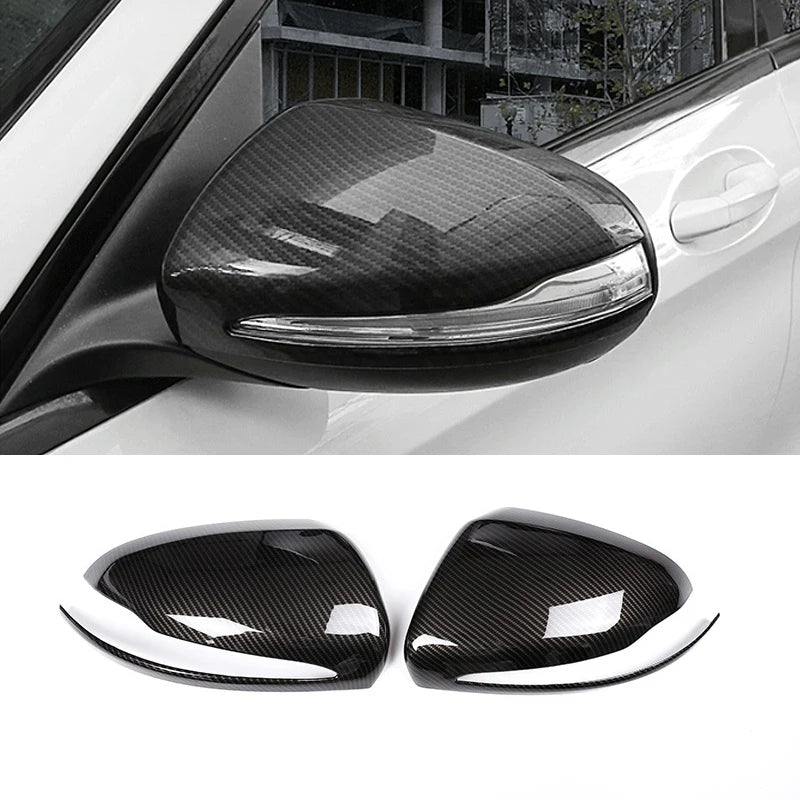 Cubiertas de tapa de espejo retrovisor de fibra de carbono para Mercedes W205