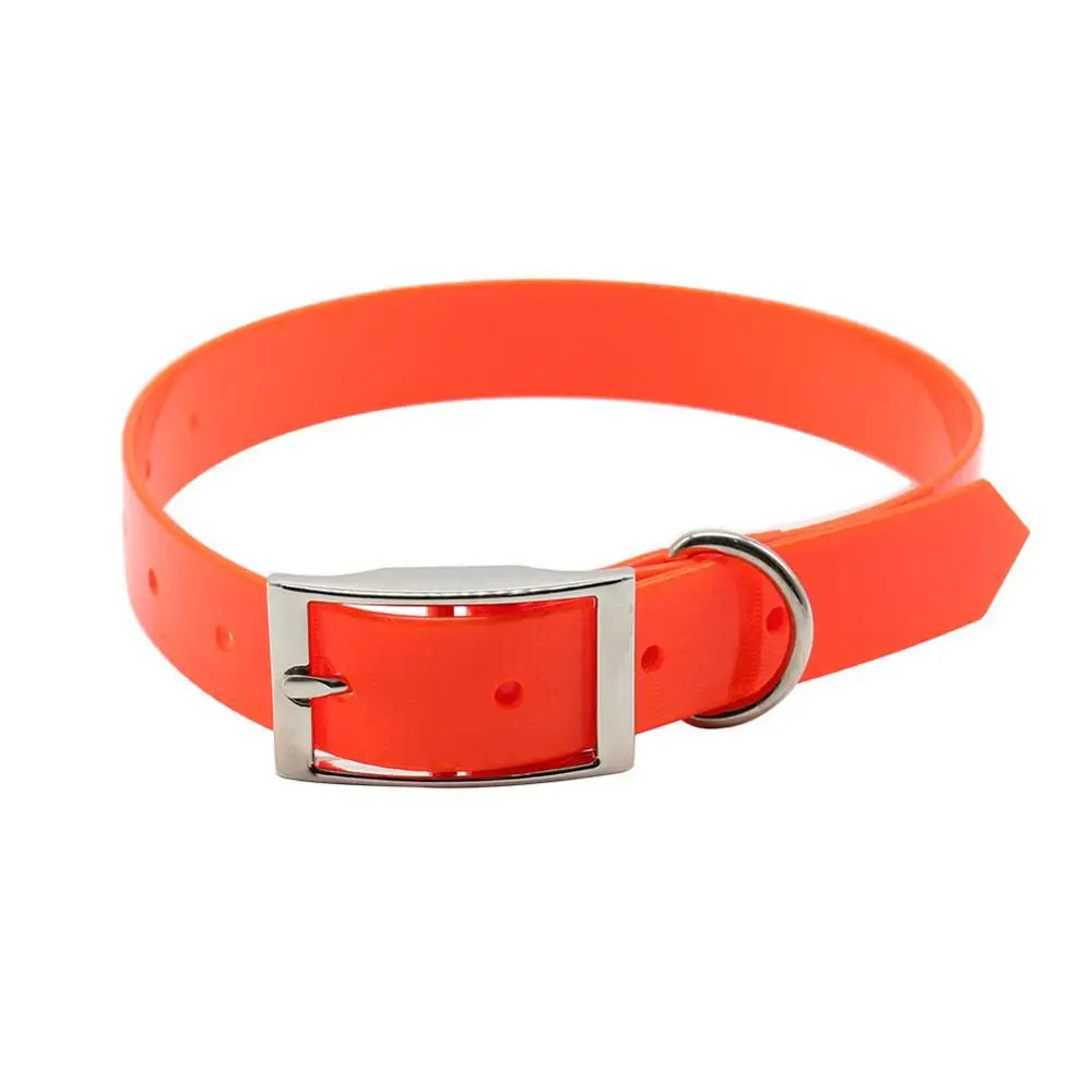 Waterproof TPU &amp; Nylon Dog Collar - Stylish, Durable, and Easy to Clean Orange / S