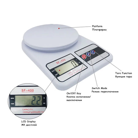 SF400 Digital Scale &ndash; 10kg 1g Precision LCD Display