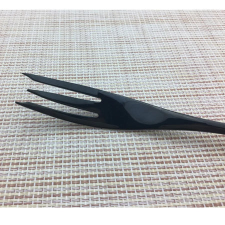 KNGZI 4 Pcs Mirror Black Fish Fork Set &ndash; Premium 18/10 Stainless Steel Quality