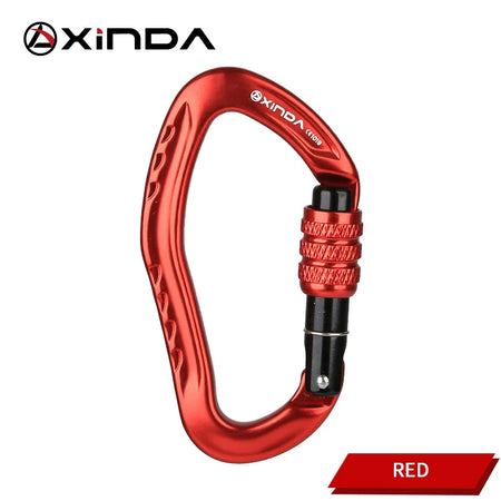 XINDA XD-8126N Ear Shaped Carabiner &ndash; 22KN Safety Lock Red