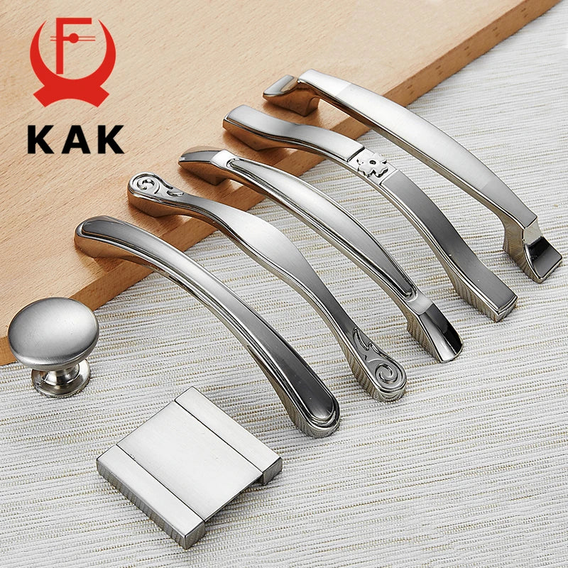 KAK Zinc Alloy Modern Cabinet Handles 64mm 96mm 128mm 160mm