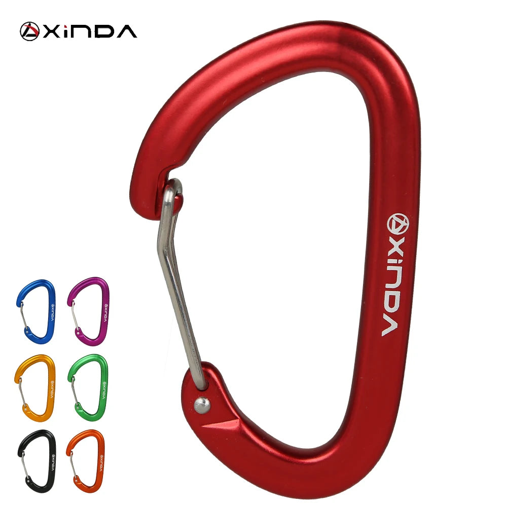 XINDA 16kN Carabiner Clip D Shape Screw Gate Lightweight