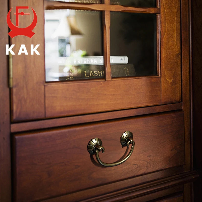 KAK Vintage Antique Bronze Cabinet Handles Chinese Style