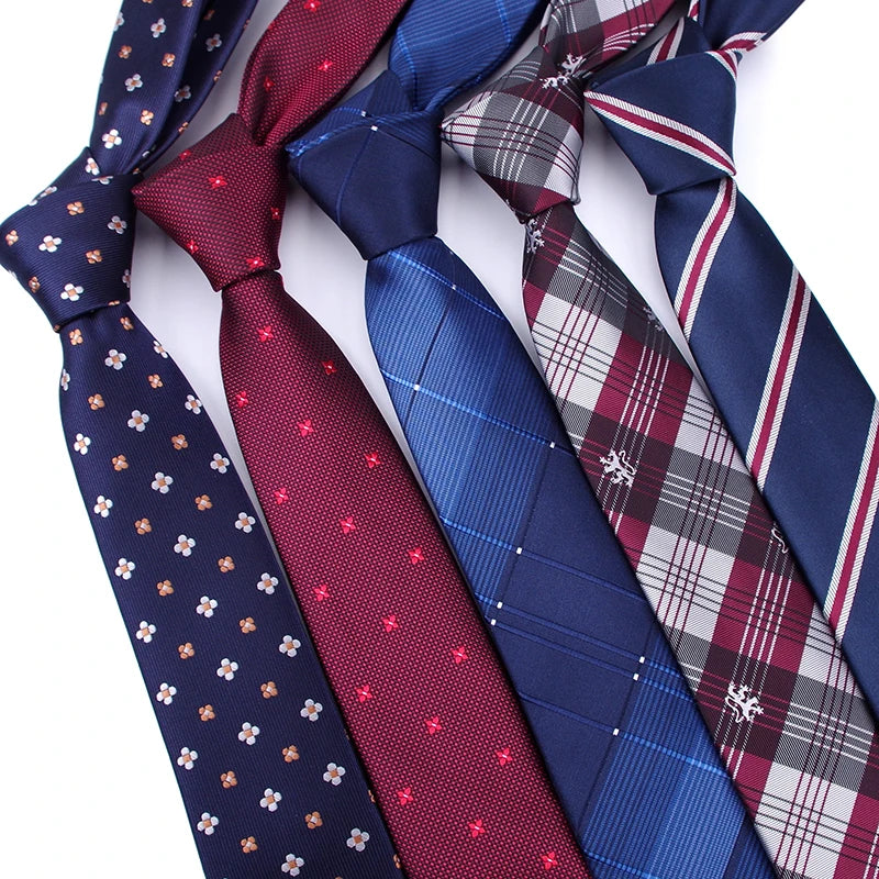 XGVOKH Striped Jacquard Woven Necktie for Men