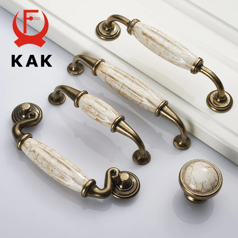 Mramorové linie keramické úchyty skříně zinku slitiny knoflíky