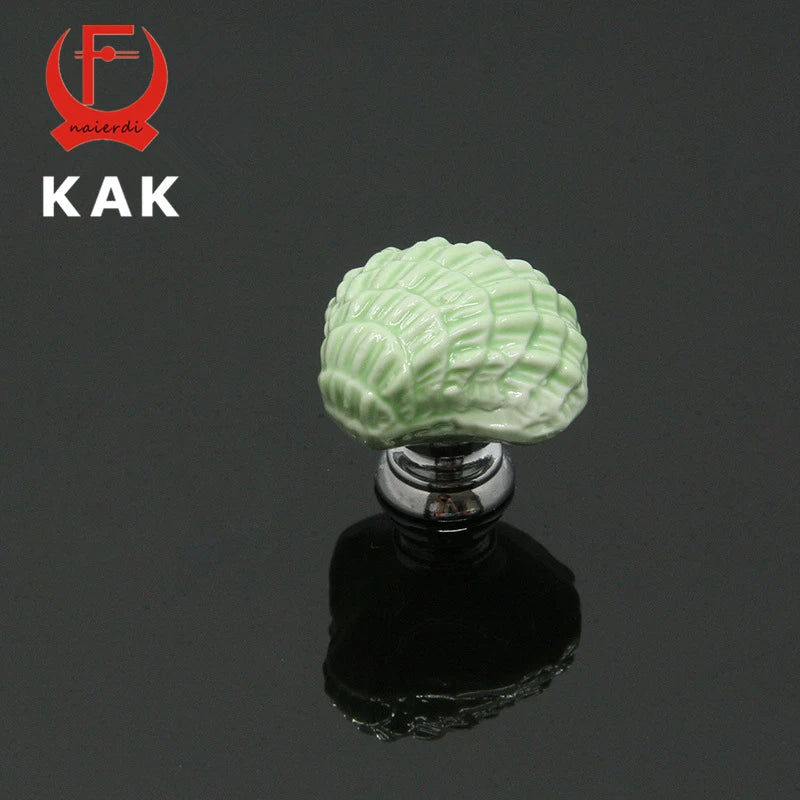 Керамические ручки для ящиков в виде океанских раковин KAK в средиземноморском стиле