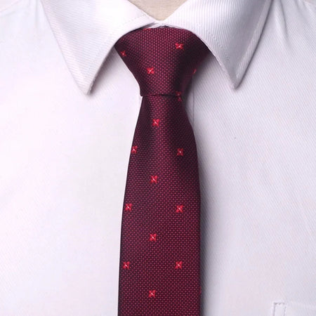 XGVOKH Striped Jacquard Woven Necktie for Men yg09