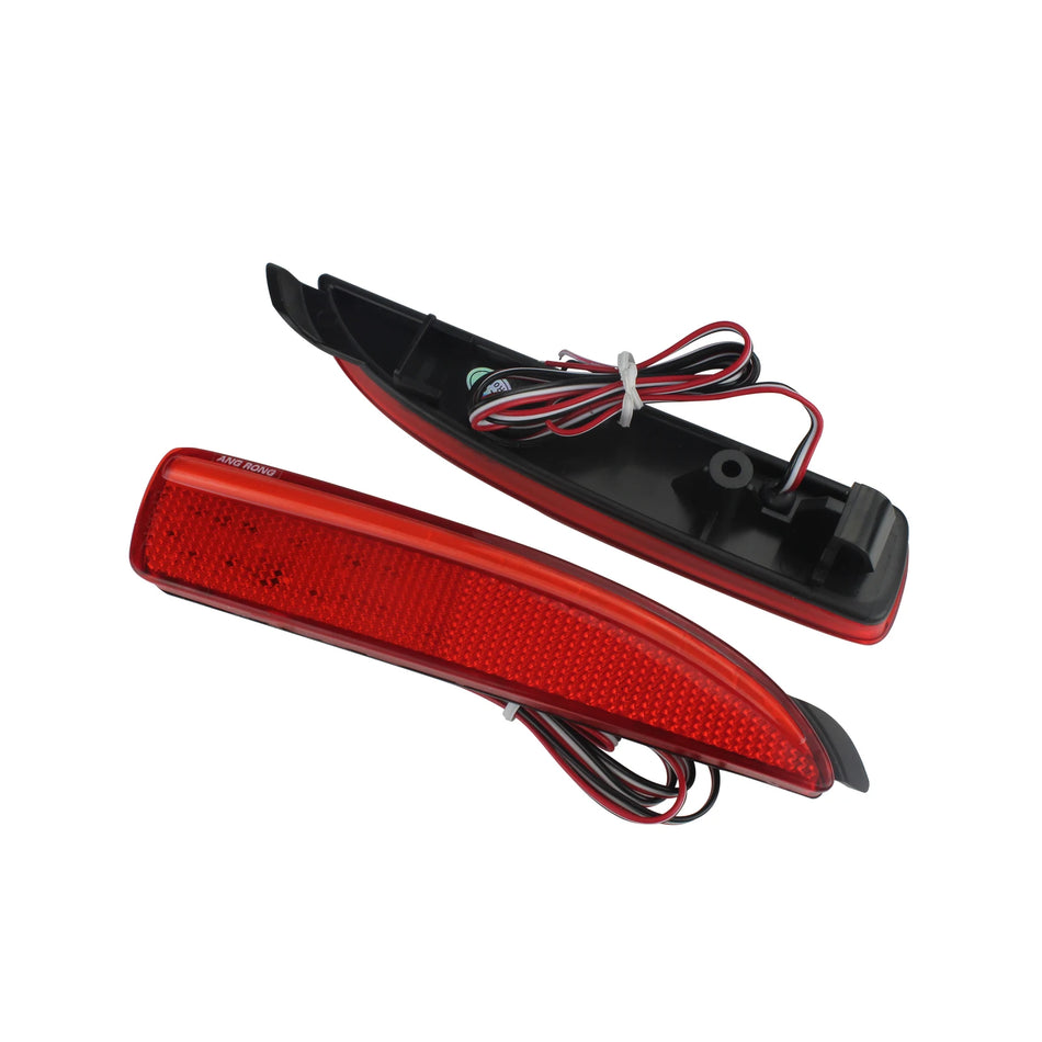 Tail Light Covers for Mazda 2 DY Rear Bumper Red Lens Reflector LED Inserts Set of Two
