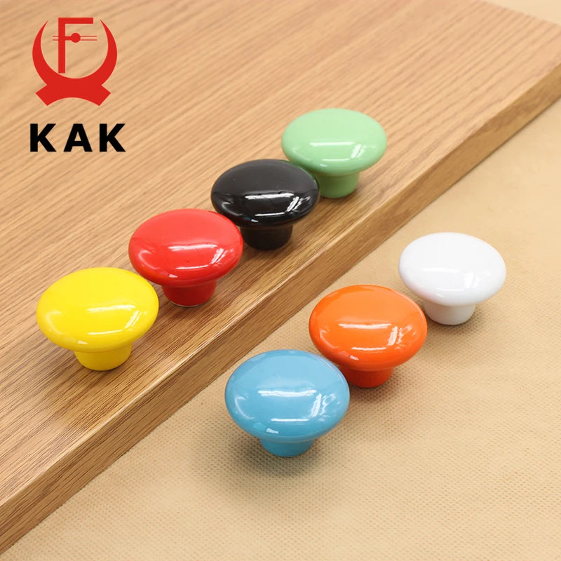 KAK Цветные Керамические Круглые Ручки для Ящиков 38mm Для Шкафов