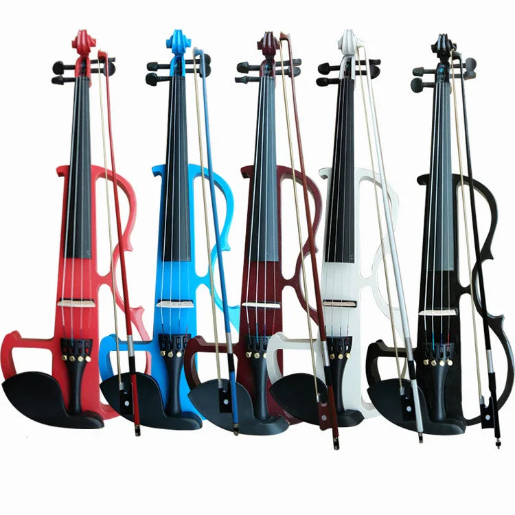 Full Size Four By Four Electric Silent Violin - With Rosin