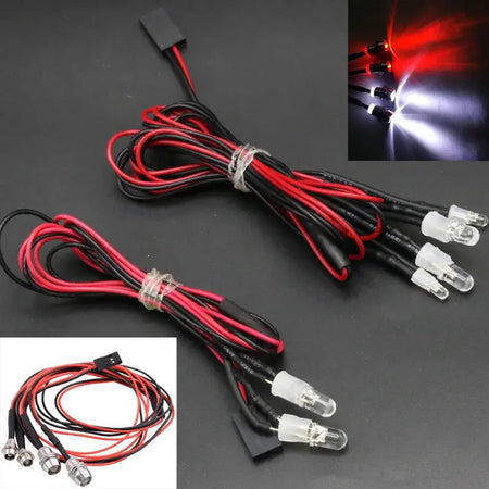 2 / 4 / 6 / 8 Lights 70cm Lenght RC LED Night Headlamps Headlights 3/5mm LED Light for Model Drift Crawler Car For RC Car by InterCyprus Trading Ltd