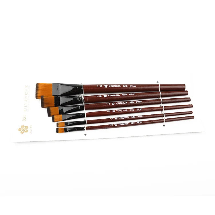 6Pcs Nylon Hair Wooden Handle Brush Set &ndash; Smooth Stroke