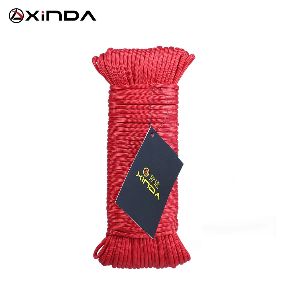 Xinda Catch Rope Mountaineering &ndash; 9 Core Life Saving Rope Red-50m