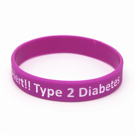 SH060 Diabetic Medical Alert Bracelet - Silicone Wristband