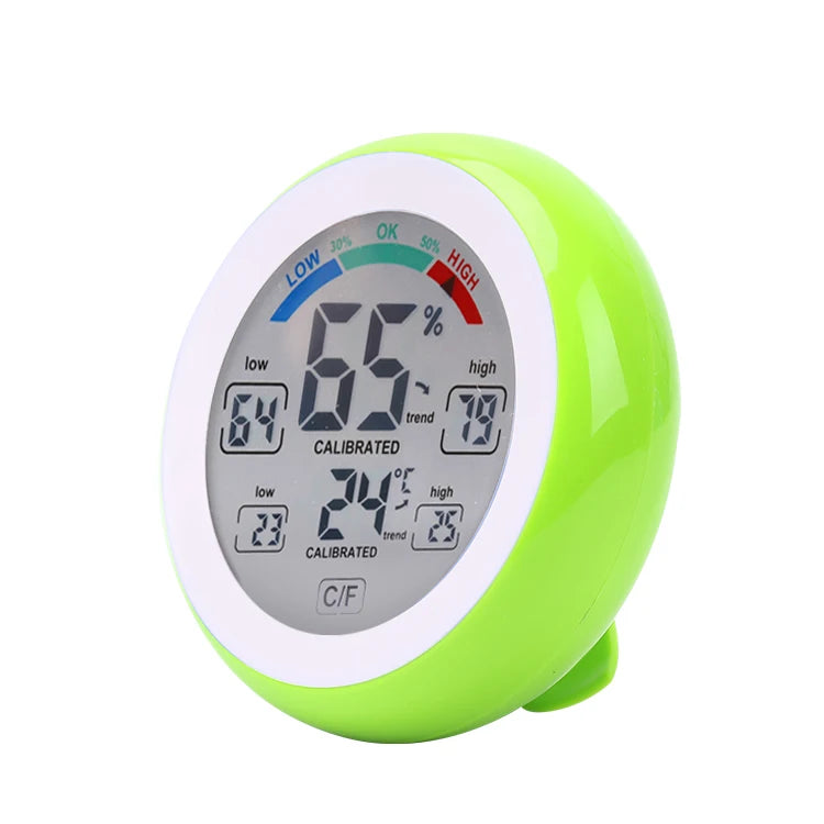 Digital Thermometer Hygrometer Mini - Compact Indoor Sensor Green