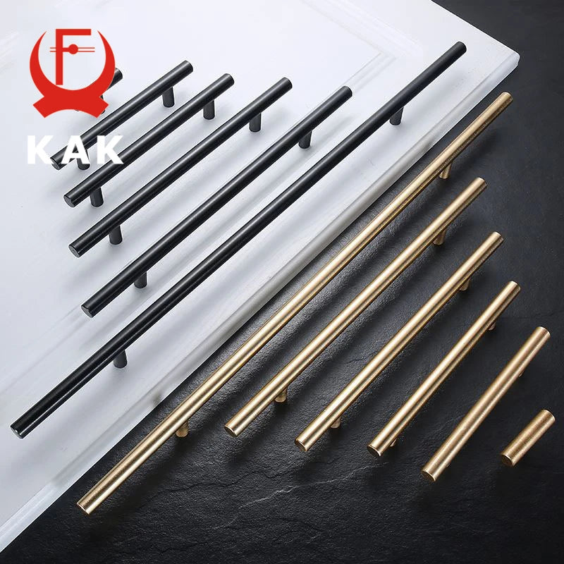KAK 10 шт. Матовые золотые ручки из нержавеющей стали для шкафов