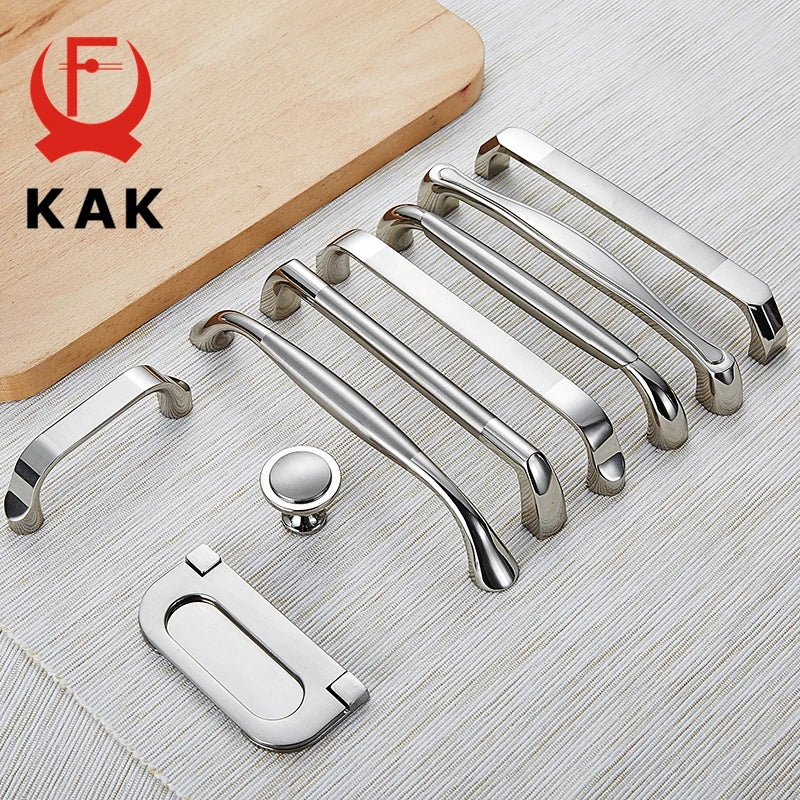 KAK Zinc Alloy Modern Cabinet Handles 64mm 96mm 128mm 160mm
