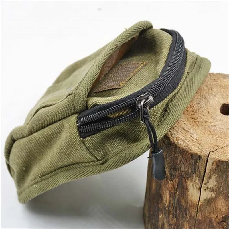 Canvas Slingshot Ammo Case Pouch, Durable Ball Storage Bag for Hunting and Practice
