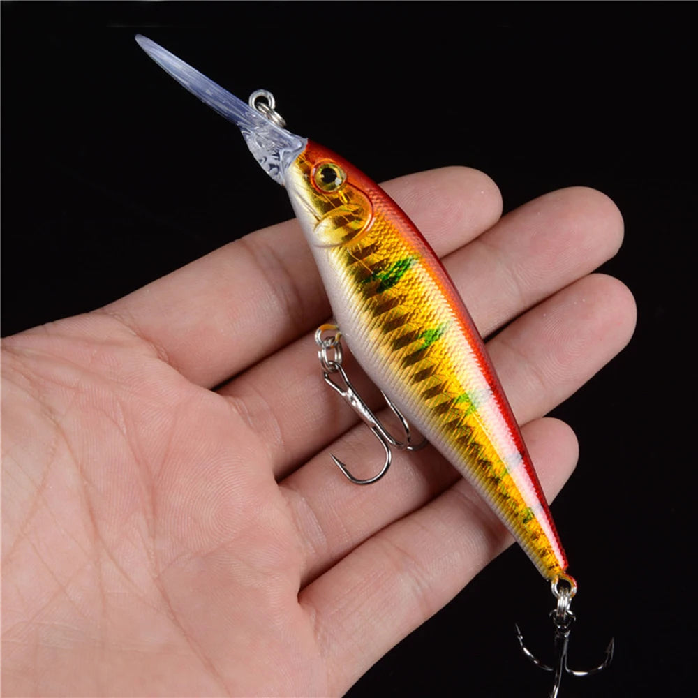 Hercules 10PCS Minnow Fishing Lure - 11cm 10.5g Artificial Wobblers for Deep Diving