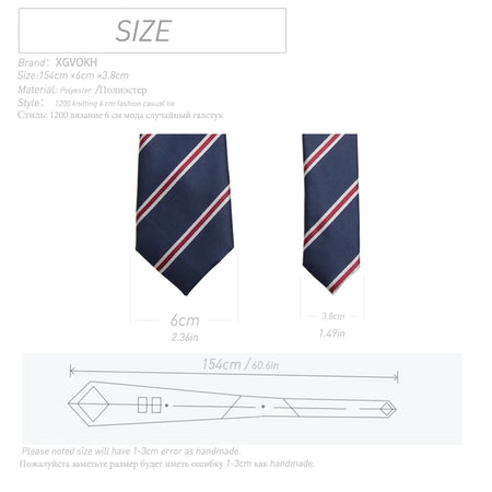 XGVOKH Striped Jacquard Woven Necktie for Men
