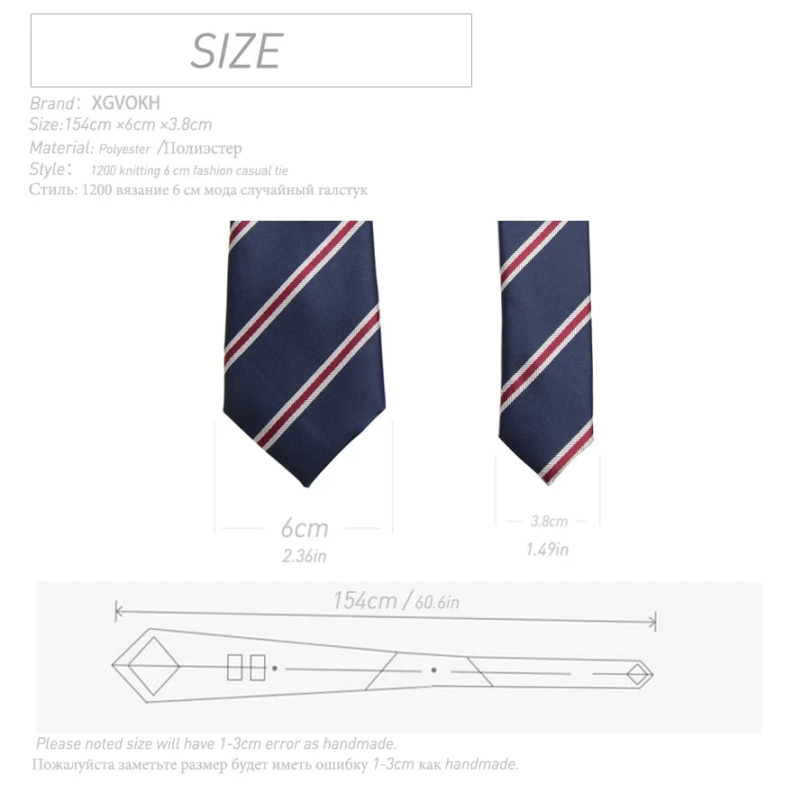 XGVOKH Striped Jacquard Woven Necktie for Men