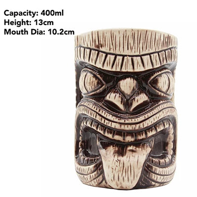 Hawaii Tiki Mug Ceramic - Eco Friendly Cocktail Cup