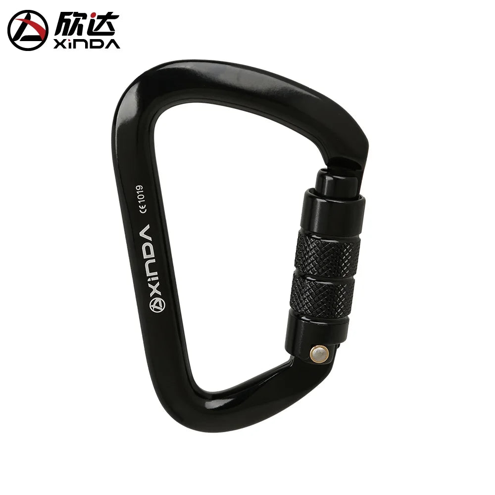 XINDA XD-8121 Safety Auto Carabiner &ndash; 25KN Load Rating Black