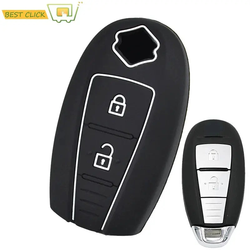 Silicone Key Case Cover For Suzuki Vitara Swift Ignis Kizashi SX4 Baleno Ertiga Keyless Fob Shell Skin Holder Protector by InterCyprus Trading Ltd