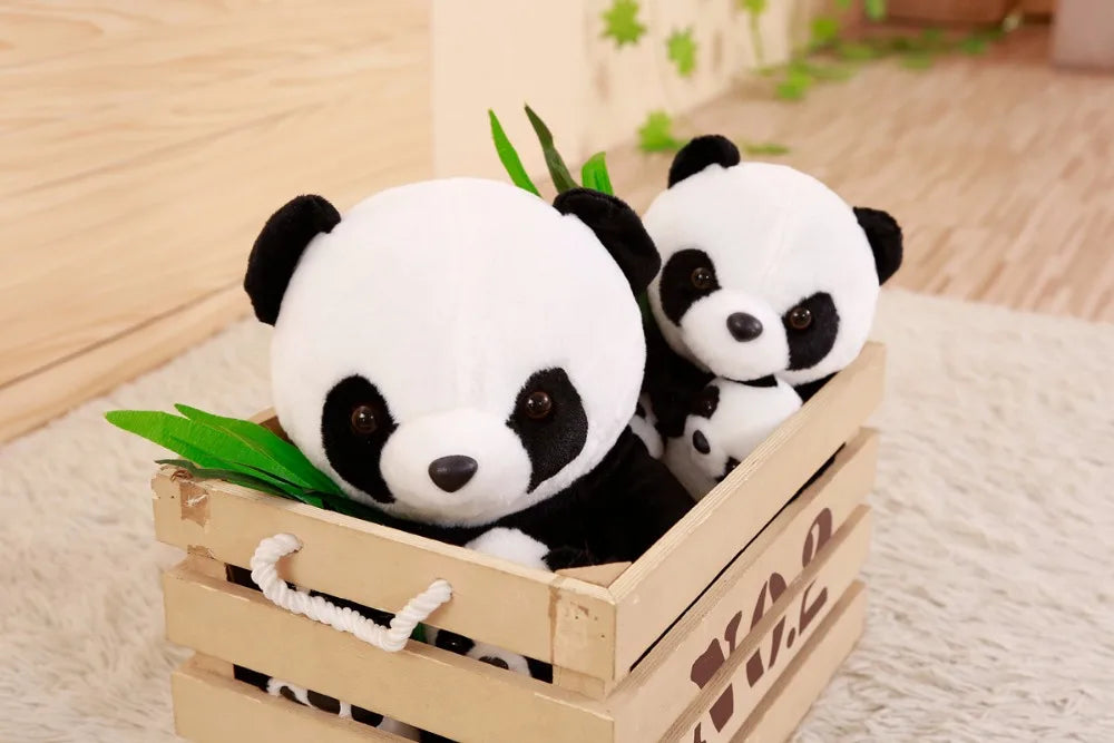 Adorable Plush Mother and Son Panda Toy