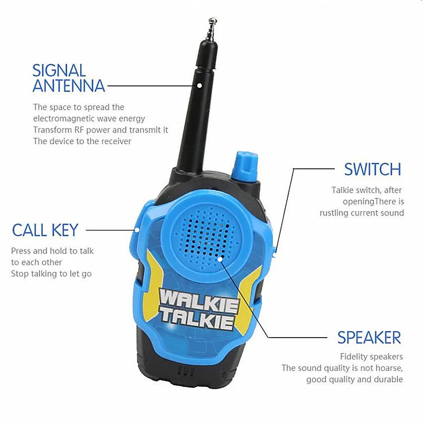 Walkie Talkies 2Pcs 50M 2Ch For Kids &ndash; Lightweight