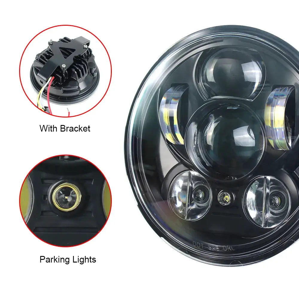 5.75 inch LED Headlight for Yamaha Bolt Raider Stryker SCR950 Warrior Hi/Low Beam Parking Light by InterCyprus Trading Ltd