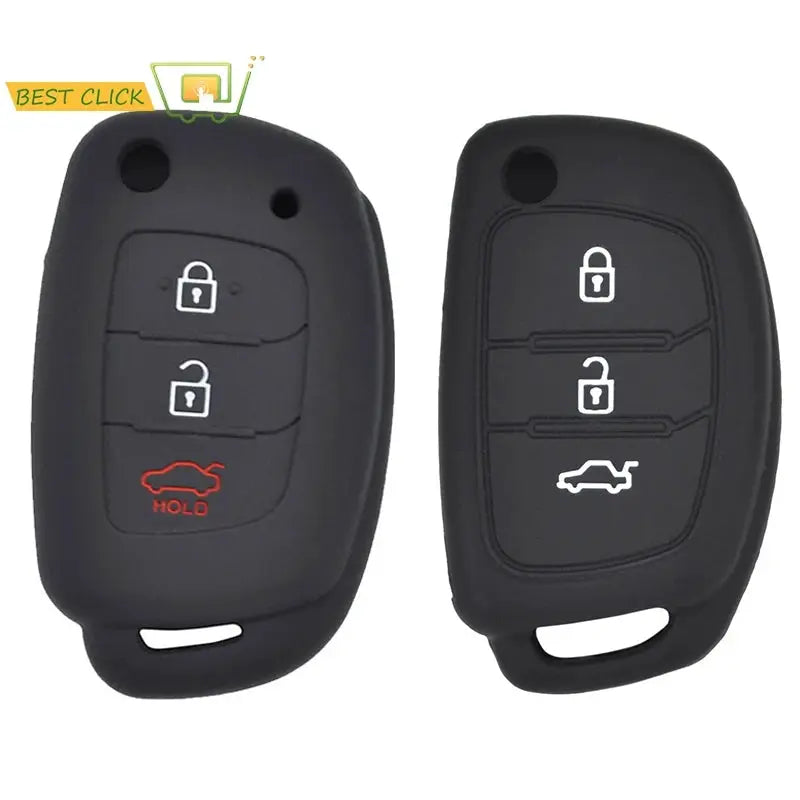 Silicone Car Key Case For Hyundai Elantra Tucson i40 i20 i10 iX35 iX45 Creta Santa fe H-1 Cover Keyless Remote Fob 3 Button by InterCyprus Trading Ltd