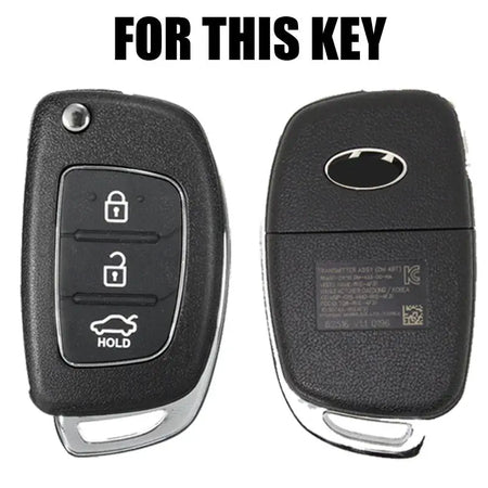 Silicone Key Case Cover For Hyundai Creta I20 Tucson Elantra Santa Fe 2016 2017 2018 Keyless Fob Shell Skin Holder Protector by InterCyprus Trading Ltd
