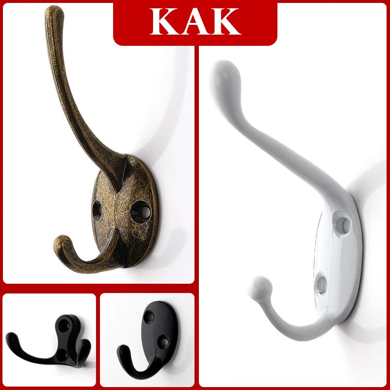KAK Zinc Alloy Vintage Bronze Cloth Hooks Wall Hangers