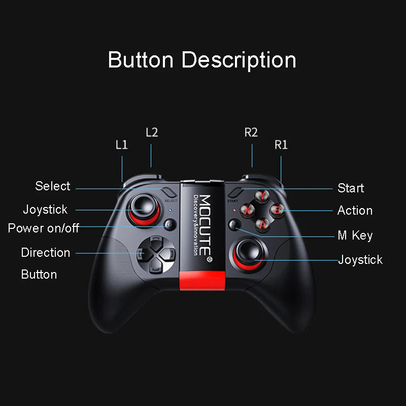 Bluetooth Mobile Gamepad Controller for iPhone, Android, and PC